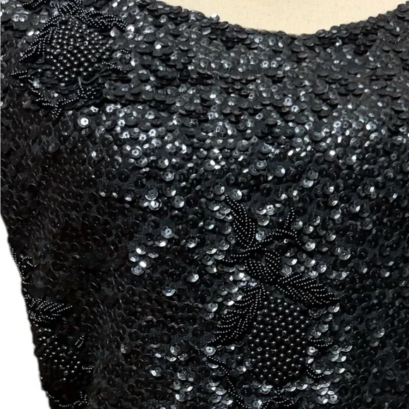 Vintage hand beaded virgin wool blouse. 1970’s. Back zip. Size medium. EUC! - Picture 5 of 12